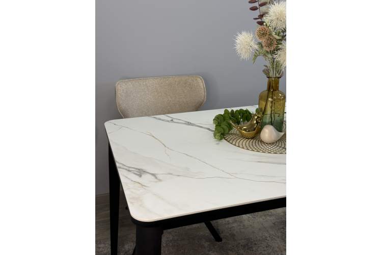 Стол KENNER KS1200 черный/керамика мрамор золотой-7