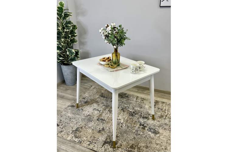 Стол KENNER 900K белый/стекло белое глянец-4