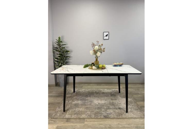 Стол KENNER KS1200 черный/керамика мрамор золотой-10