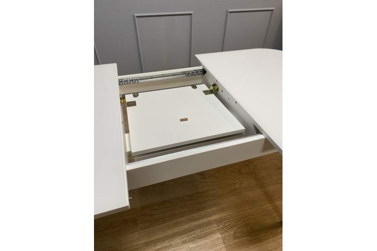 Стол KENNER 1300 М белый/стекло белое глянец-7