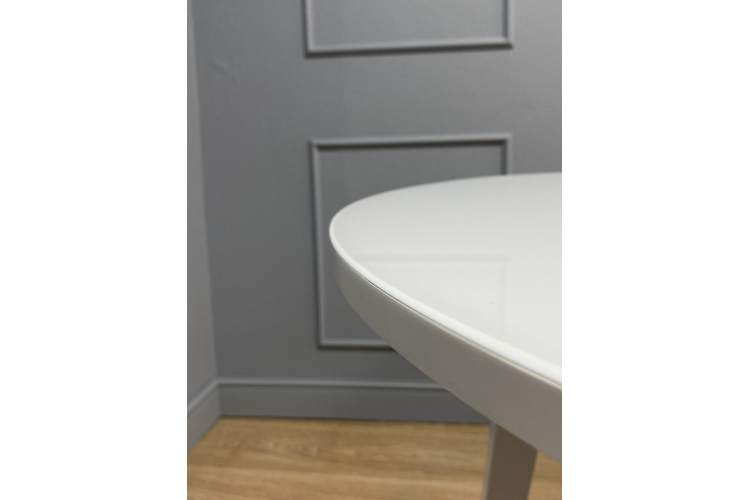 Стол KENNER 1300 М белый/стекло белое глянец-6