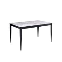 Стол KENNER KS1400 черный/керамика мрамор золотой