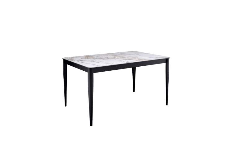 Стол KENNER KS1400 черный/керамика мрамор золотой