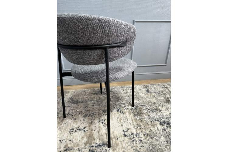 Комплект стульев 2шт KENNER 309SD черный/микробукле серый-18