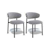 Комплект стульев 2шт KENNER 309SD черный/микробукле серый