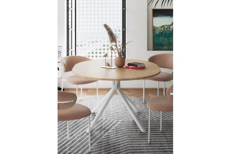 Стол Kenner DO1100, белый/дуб натуральный-1