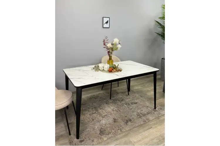 Стол KENNER KS1400 черный/керамика мрамор золотой-3