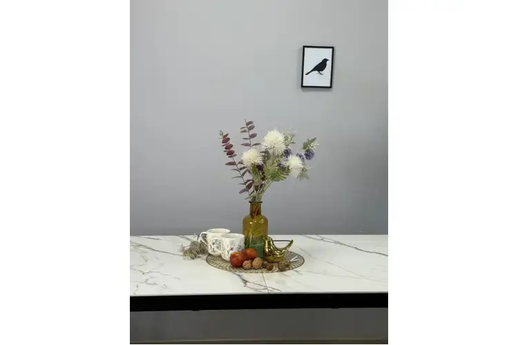 Стол KENNER KS1400 черный/керамика мрамор золотой-4