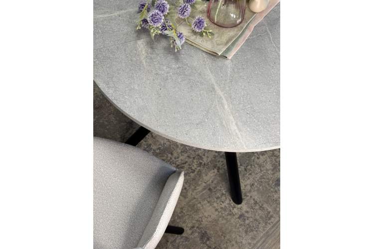 Стол KENNER AR1000 черный/мрамор светло-серый-2