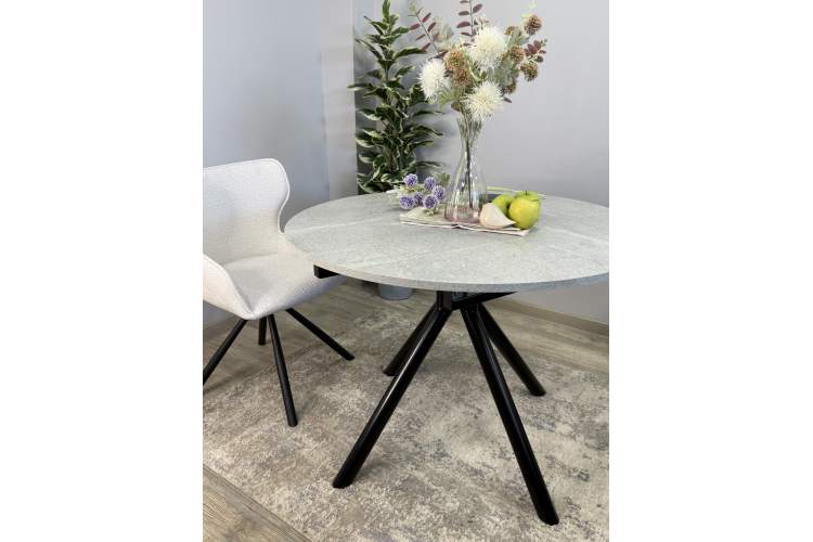 Стол KENNER AR1000 черный/мрамор светло-серый-4