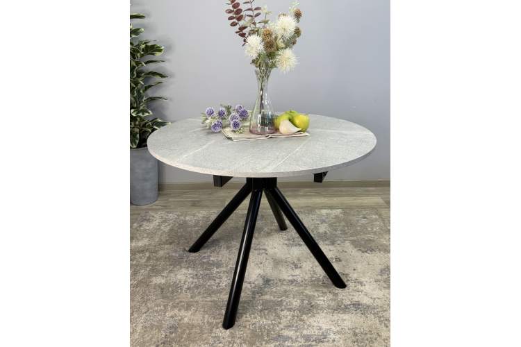 Стол KENNER AR1000 черный/мрамор светло-серый-7