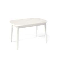 Стол KENNER 1300 М белый/стекло белое глянец