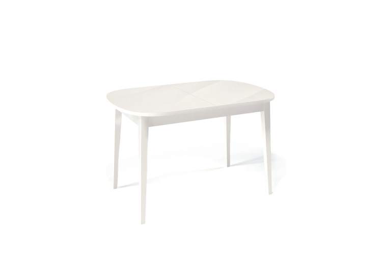 Стол KENNER 1300 М белый/стекло белое глянец