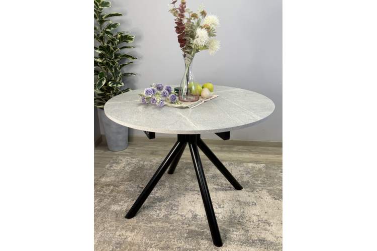 Стол KENNER AR1000 черный/мрамор светло-серый-8