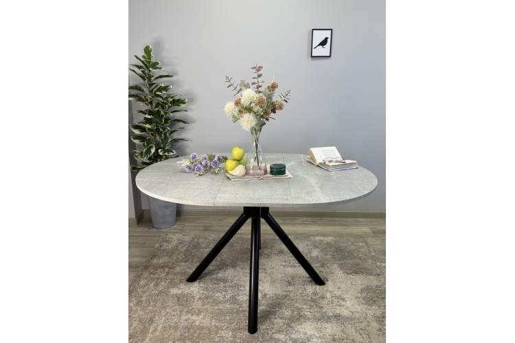 Стол KENNER AR1000 черный/мрамор светло-серый-10