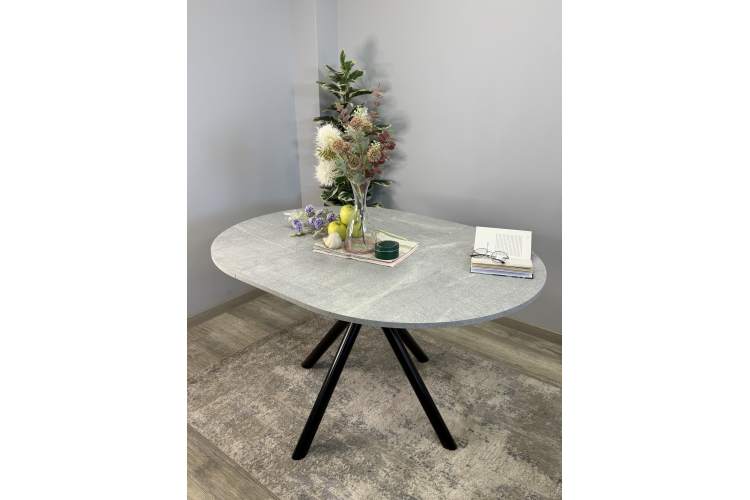 Стол KENNER AR1000 черный/мрамор светло-серый-11