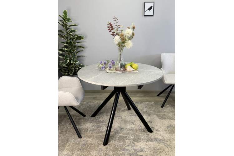 Стол KENNER AR1000 черный/мрамор светло-серый-13