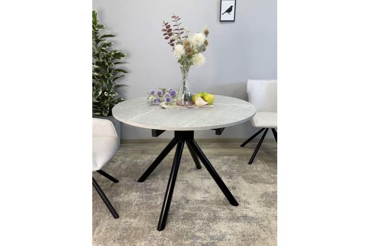 Стол KENNER AR1000 черный/мрамор светло-серый-15