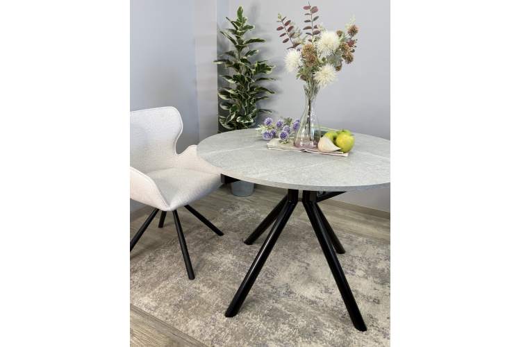 Стол KENNER AR1000 черный/мрамор светло-серый-16