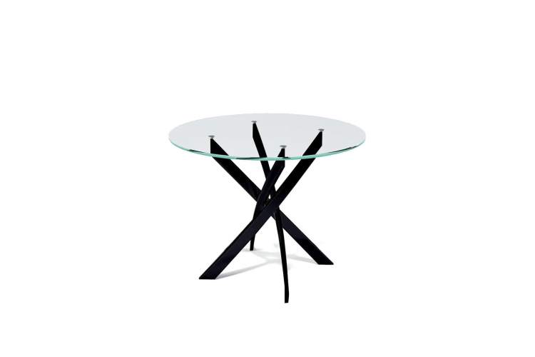 Стол KENNER R1000 черный/стекло прозрачное