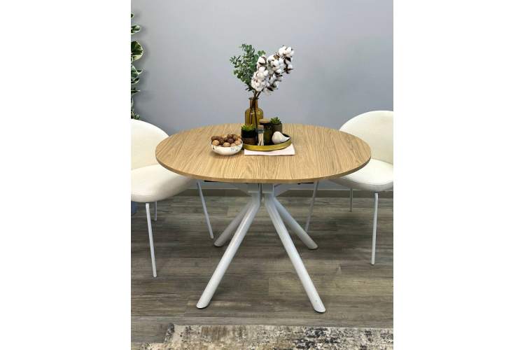 Стол Kenner DO1100, белый/дуб натуральный-4