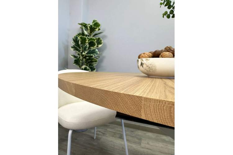 Стол Kenner DO1100, белый/дуб натуральный-3