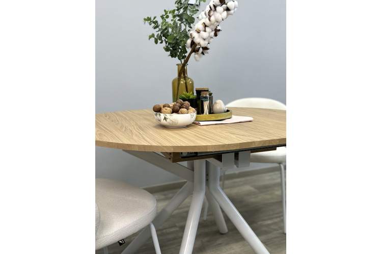 Стол Kenner DO1100, белый/дуб натуральный-9