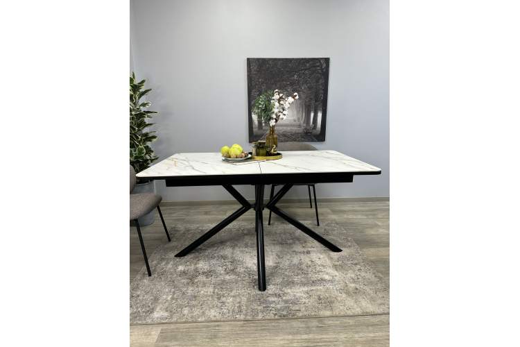 Стол KENNER DM1400 черный/керамика золотая-6