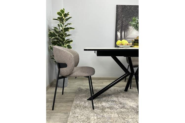 Стол KENNER DM1400 черный/керамика золотая-1