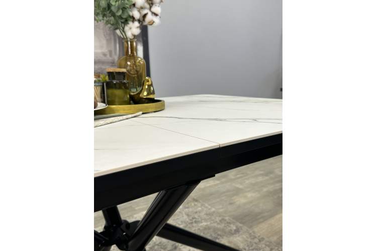 Стол KENNER DM1400 черный/керамика золотая-11