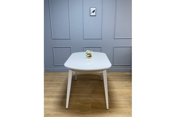 Стол KENNER 1300 М белый/стекло белое глянец-3