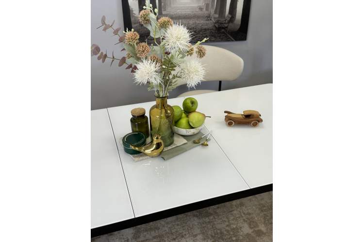 Стол KENNER 1100K венге/стекло белое глянец-22