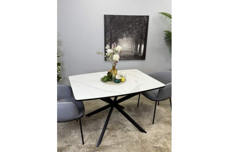 Стол KENNER BR1200 черный/GLORIA WHITE-9