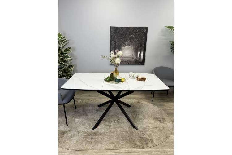 Стол KENNER BR1200 черный/GLORIA WHITE-12