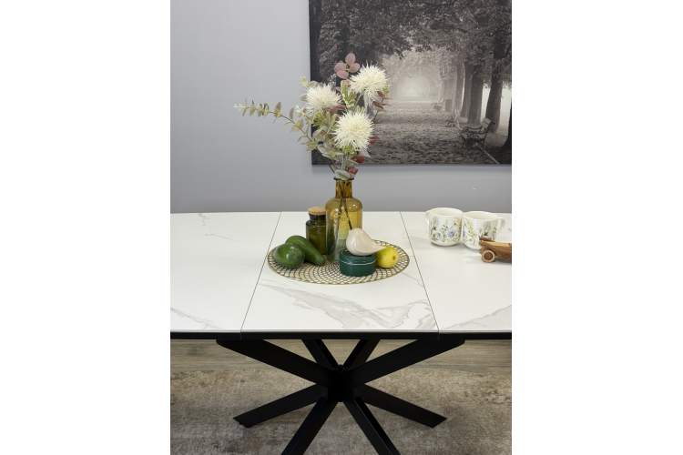 Стол KENNER BR1200 черный/GLORIA WHITE-13