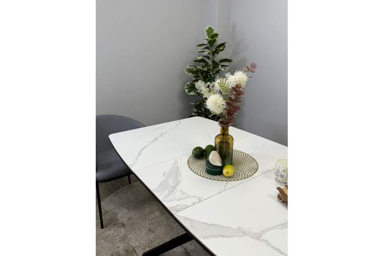 Стол KENNER BR1200 черный/GLORIA WHITE-15