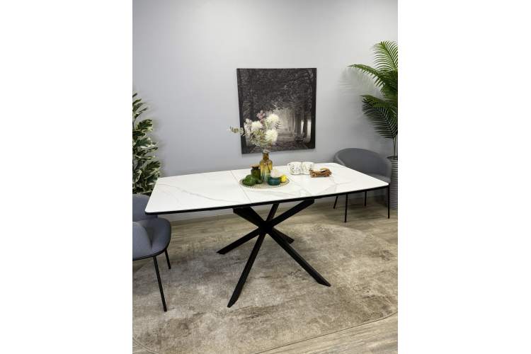 Стол KENNER BR1200 черный/GLORIA WHITE-17