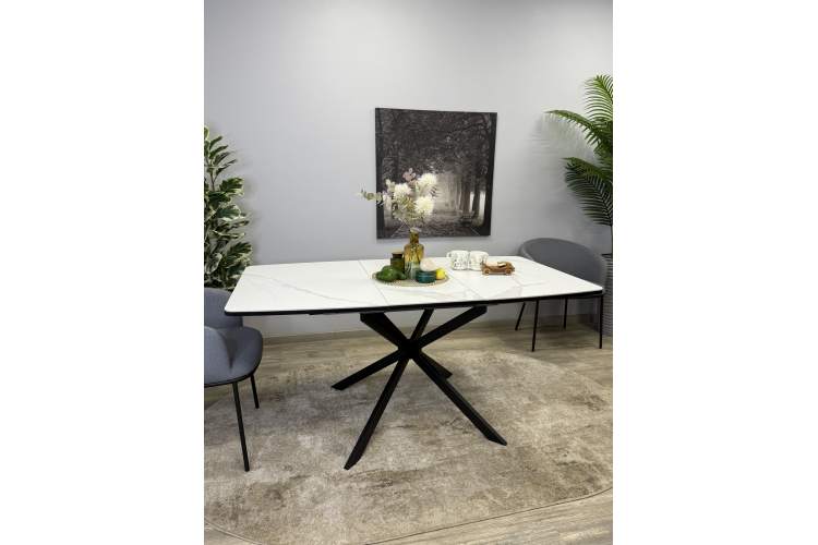 Стол KENNER BR1200 черный/GLORIA WHITE-18