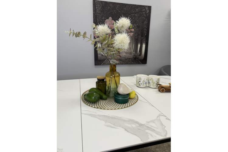 Стол KENNER BR1200 черный/GLORIA WHITE-19