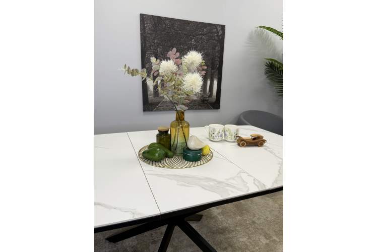 Стол KENNER BR1200 черный/GLORIA WHITE-20