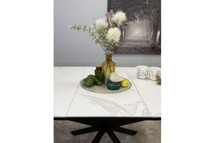 Стол KENNER BR1200 черный/GLORIA WHITE-21