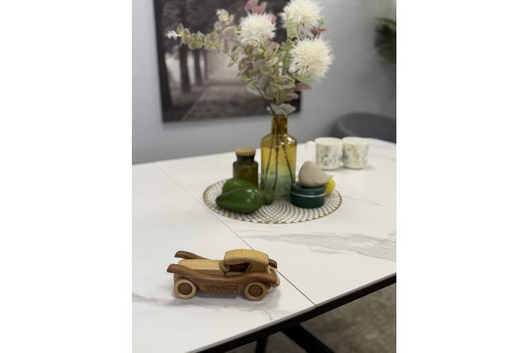 Стол KENNER BR1200 черный/GLORIA WHITE-23