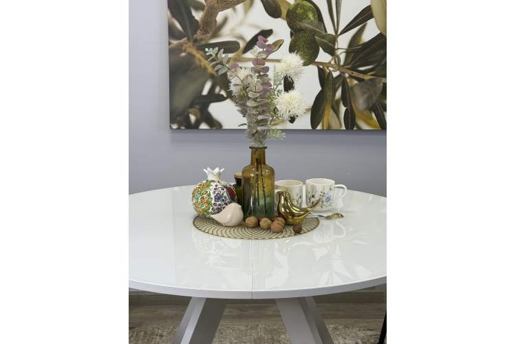 Стол KENNER RL1100 белый/стекло белое глянец-7