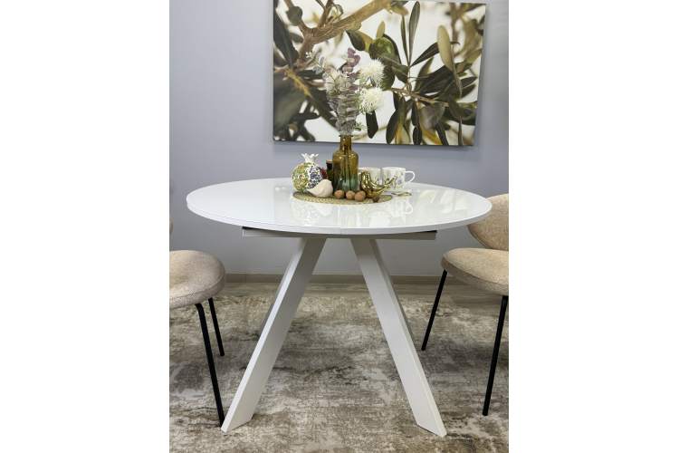 Стол KENNER RL1100 белый/стекло белое глянец-8