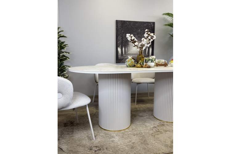 Стол KENNER LD2000 белый/керамика мрамор золотой-15