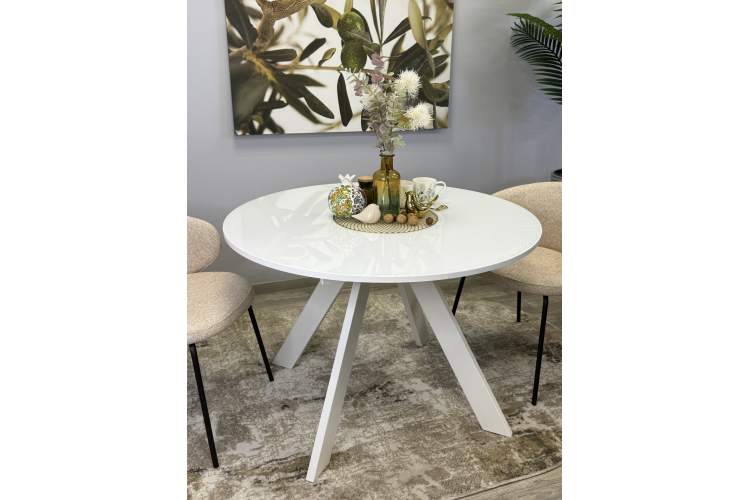 Стол KENNER RL1100 белый/стекло белое глянец-13