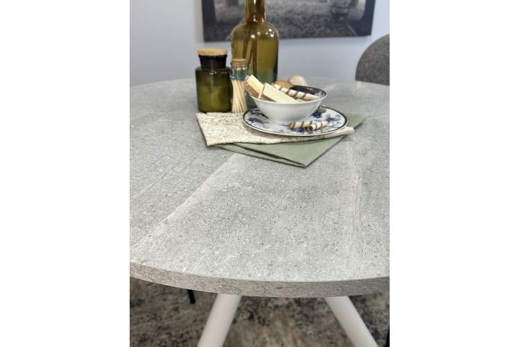 Стол KENNER RR900 белый/мрамор светло-серый-2