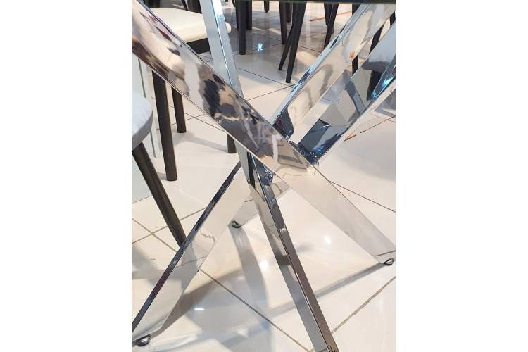 Стол KENNER R1000 хром/стекло прозрачное-5