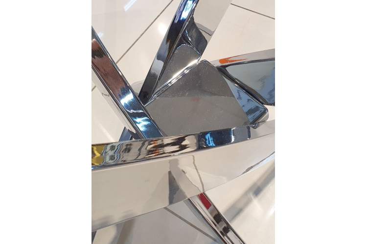 Стол KENNER R1000 хром/стекло прозрачное-6