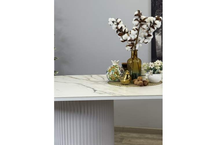 Стол KENNER LD2000 белый/керамика мрамор золотой-8